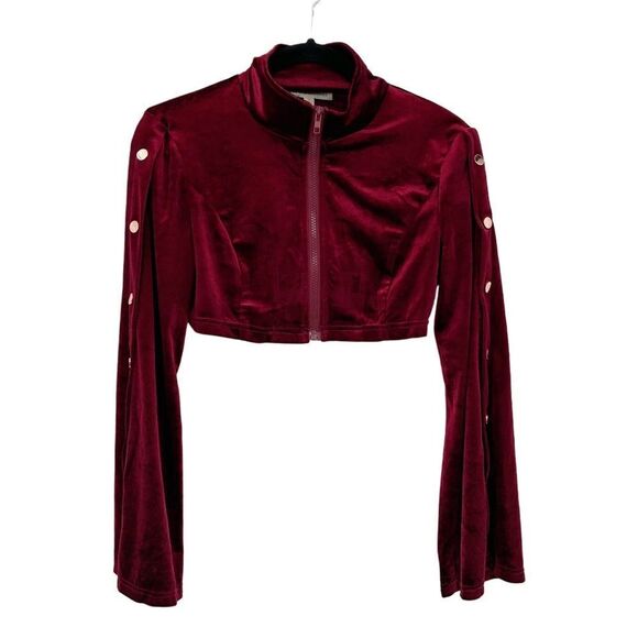 Hot and Delicious Red Tear-Away Crop TrackSuit Set Size Small - Picture 2 of 16
